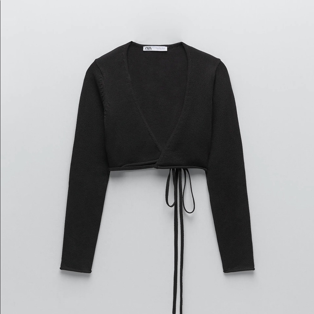 NWT Zara knit wrap crop top